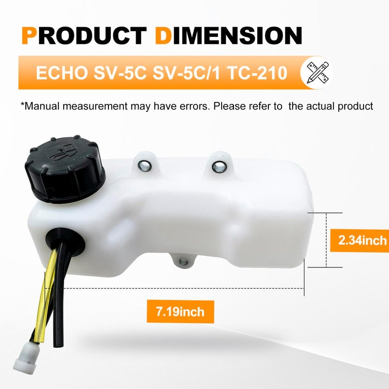 sanbaiyi A350000300 Fuel Gas Tank Kit replace for Echo Fits Mantis with 2-Cycle Engines with 3-Hole Grommet and 3-Fuel Hoses Sv-5c Sv-5c/1 Tc-210 SRM-210 - Image 3